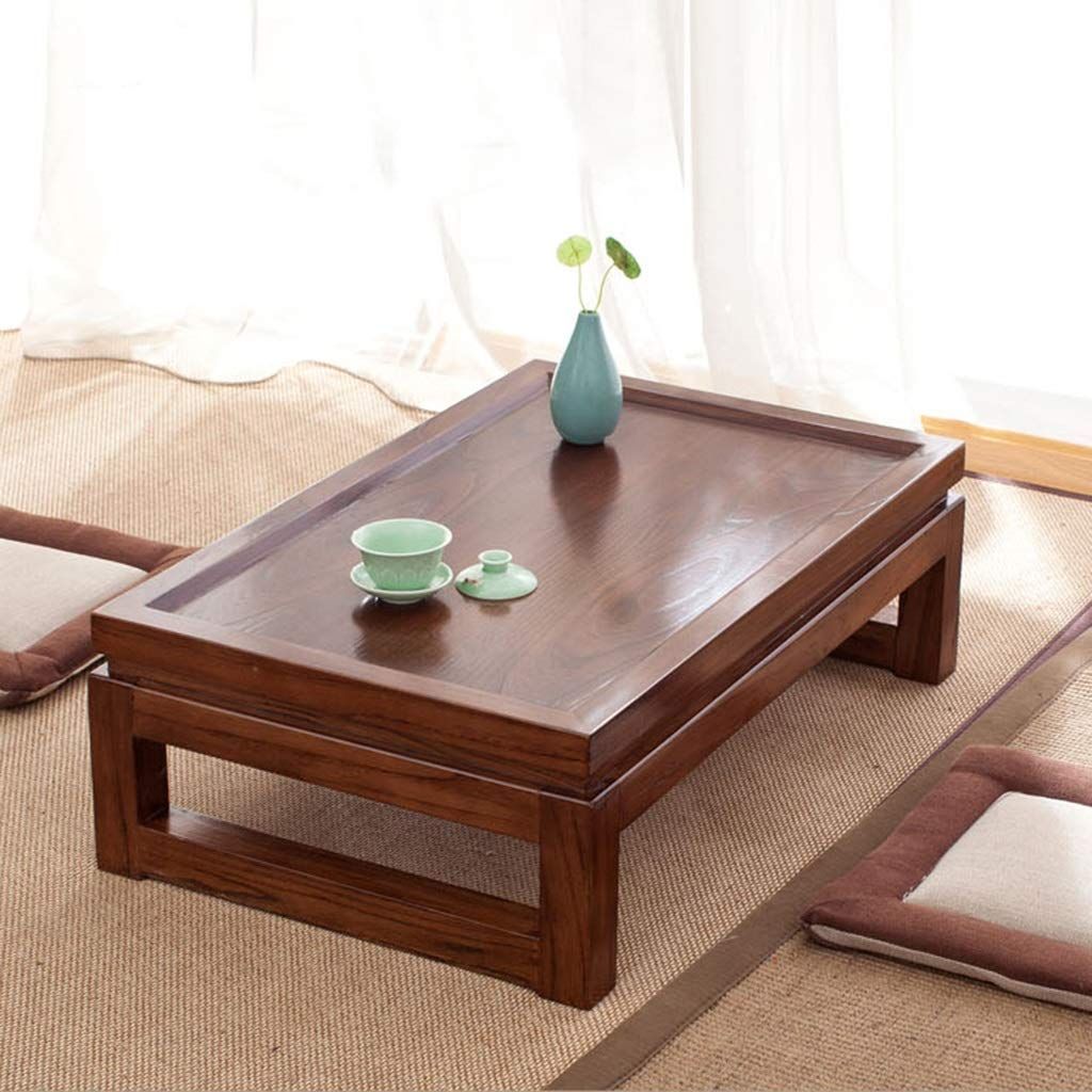 Bàn trà đạo nhỏ làm bằng gỗ tự nhiên với tone màu trầm vân gỗ nhỏ rất nhỏ nhắn tiện dụng