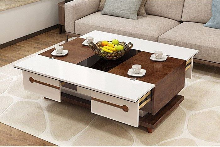 Bàn trà đạo biến đổi diện tích giúp tiết kiệm diện tích khi không sử dụng tới, và mẫu mã sang trọng