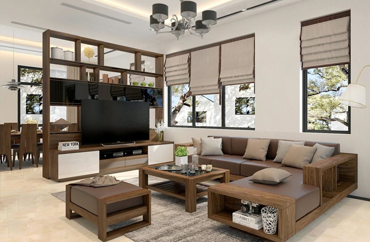 Kệ tivi với các hộc lớn dễ dàng trưng bày các món đồ trang trí đẹp