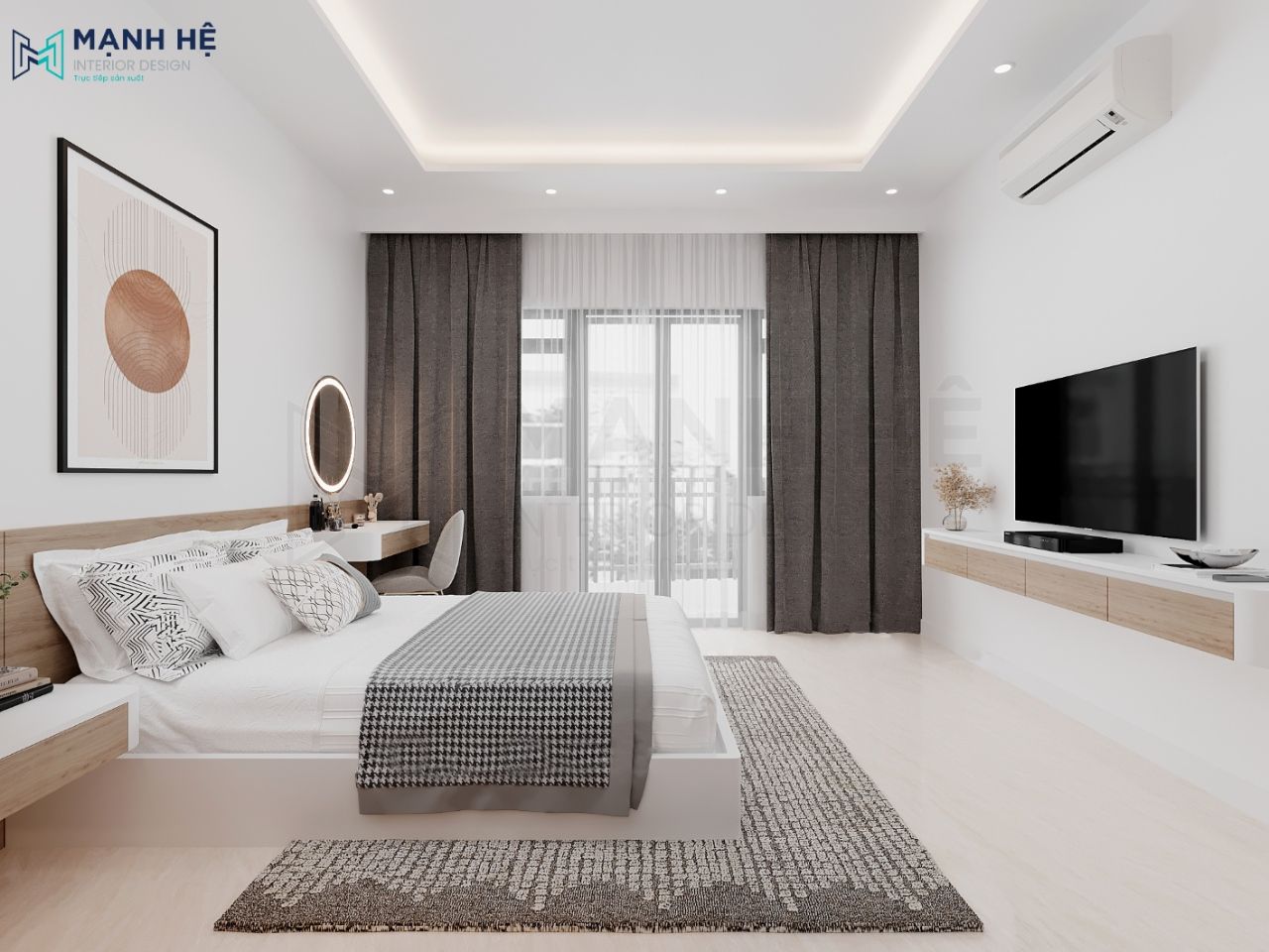 Thiết kế rèm cửa 2 lớp đón ánh sáng tự nhiên vào phòng