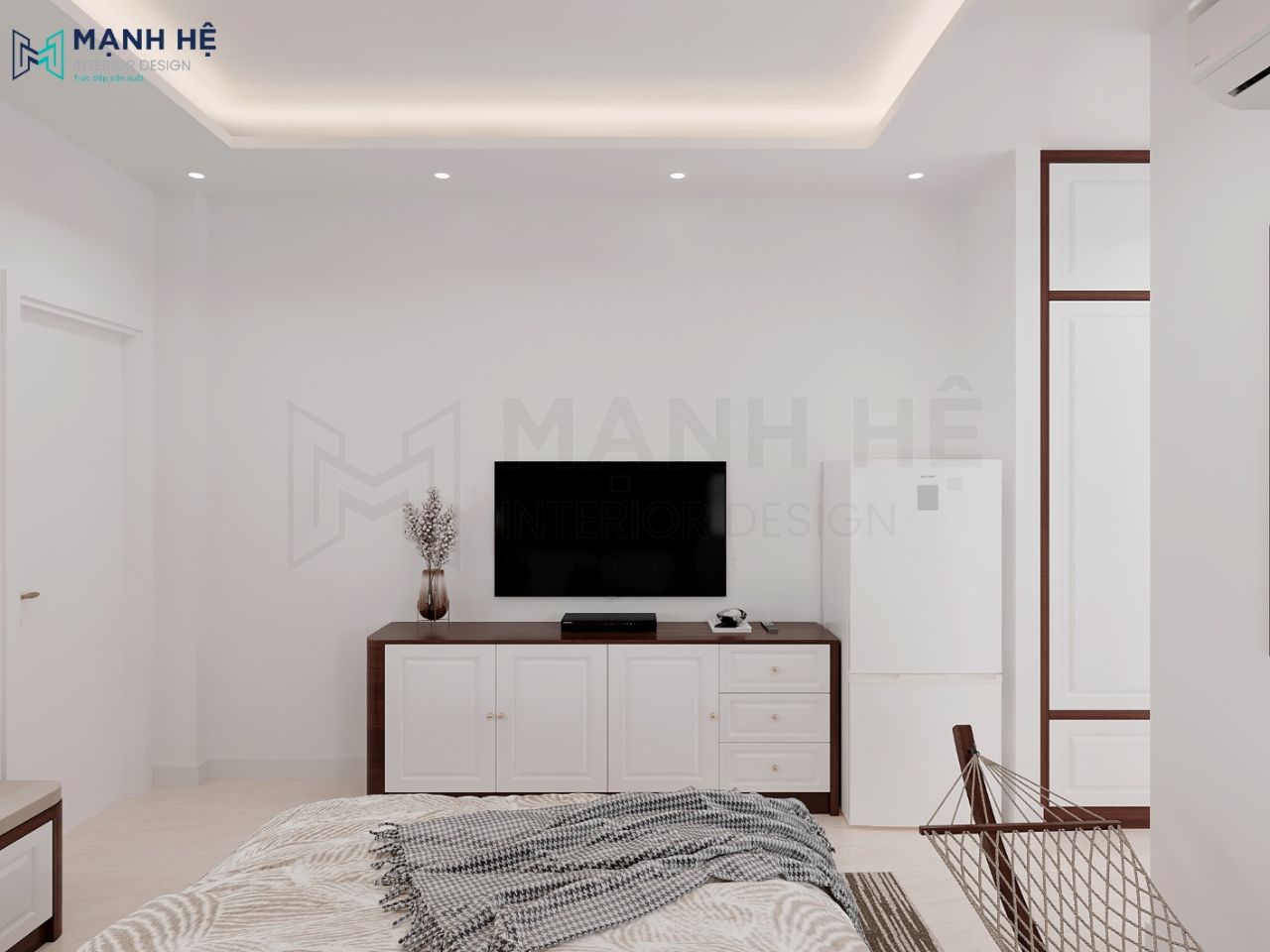 Kệ tivi với nhiều ngăn tủ tối ưu không gian lưu trữ cho ông bà