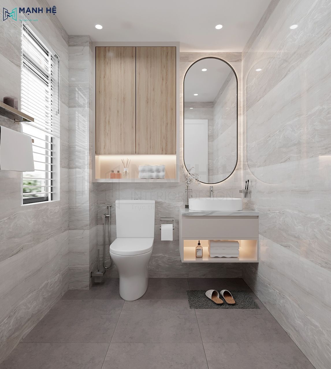 Thiết kế nhà vệ sinh đẹp hiện đại trong phòng ngủ lớn số 02