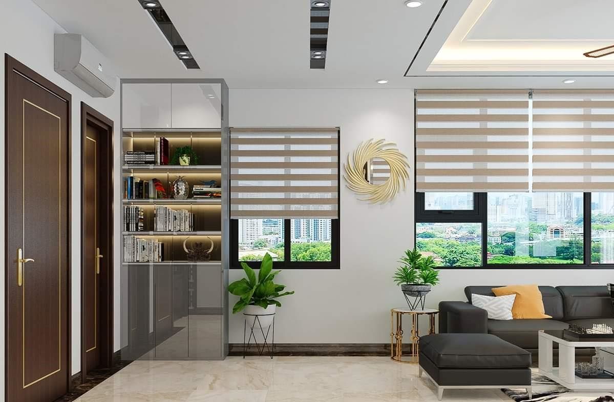 Mẫu 7: Rèm cầu vồng màu cam nhạt