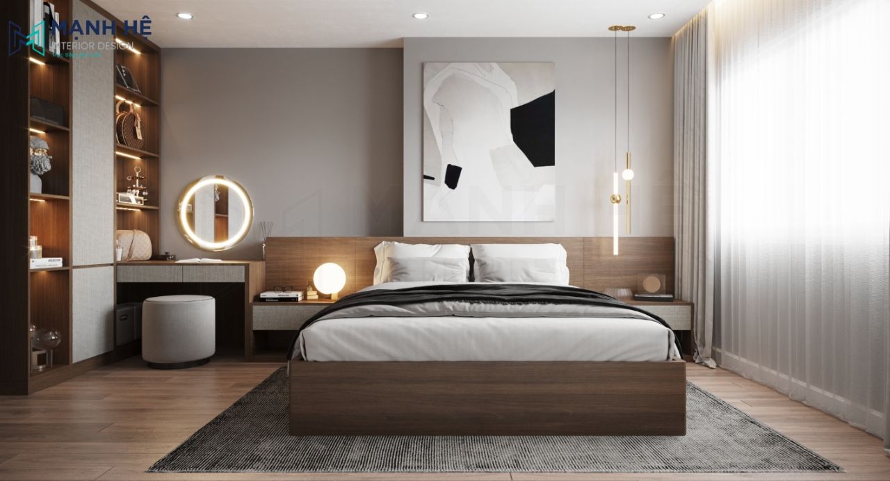 Bộ phòng ngủ PN0103 diện tích 16m2 phong cách hiện đại