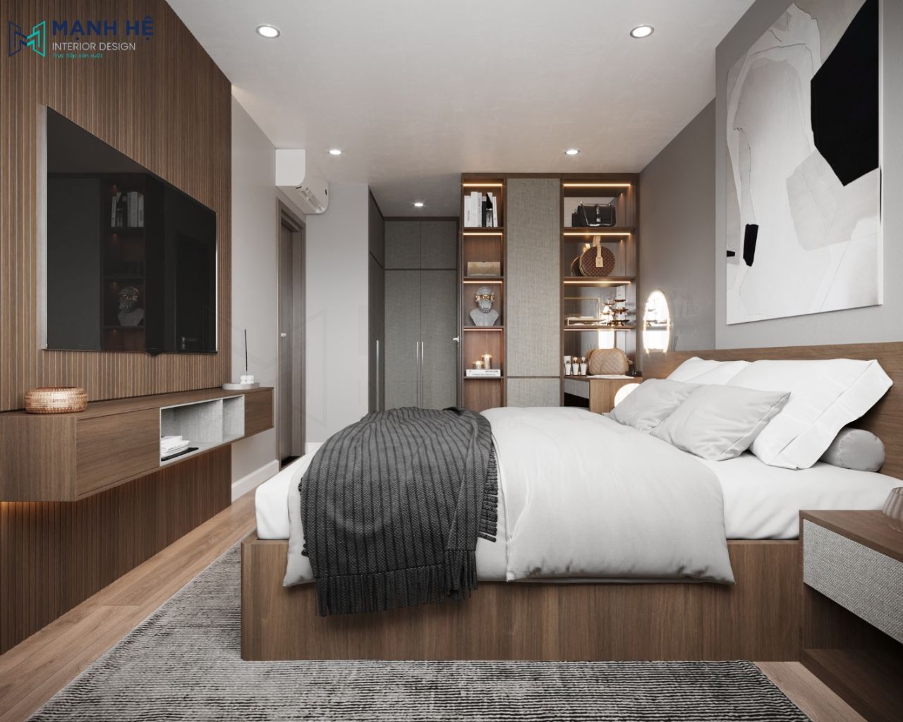 Tủ đựng túi xách kết hợp đồ trang trí