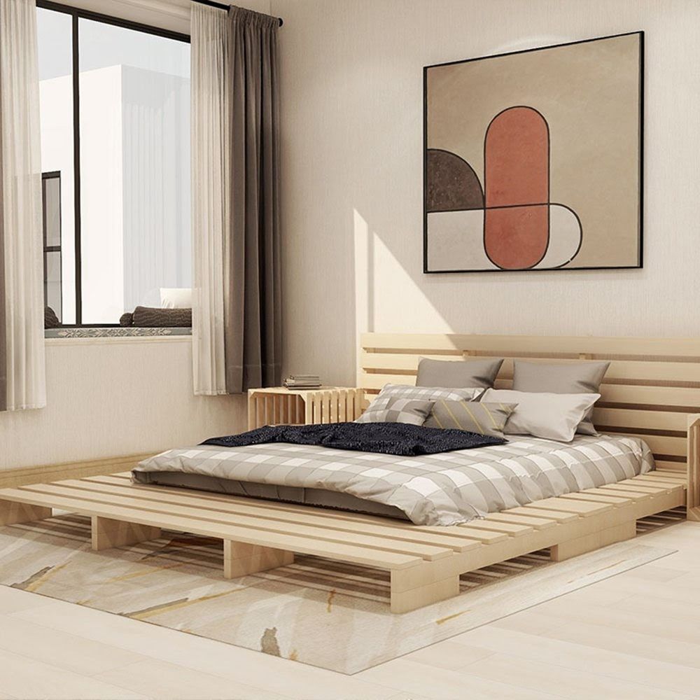 Mẫu giường pallet bệt thiết kế thông minh tối giản
