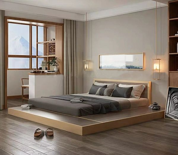 Thiết kế giường bệt phong cách Nhật Bản sang trọng nâng tầm giá trị thẩm mỹ