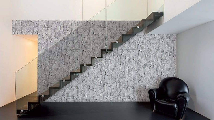 Giấy dán tường giả bê tông với họa tiết cầu kỳ, tỉ mỉ