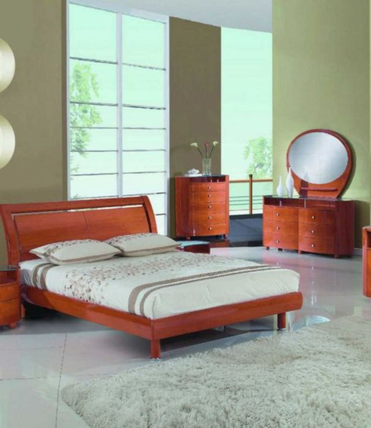 Giường ngủ gỗ xoan đào màu sắc nổi bật cho phòng ngủ nhà bạn