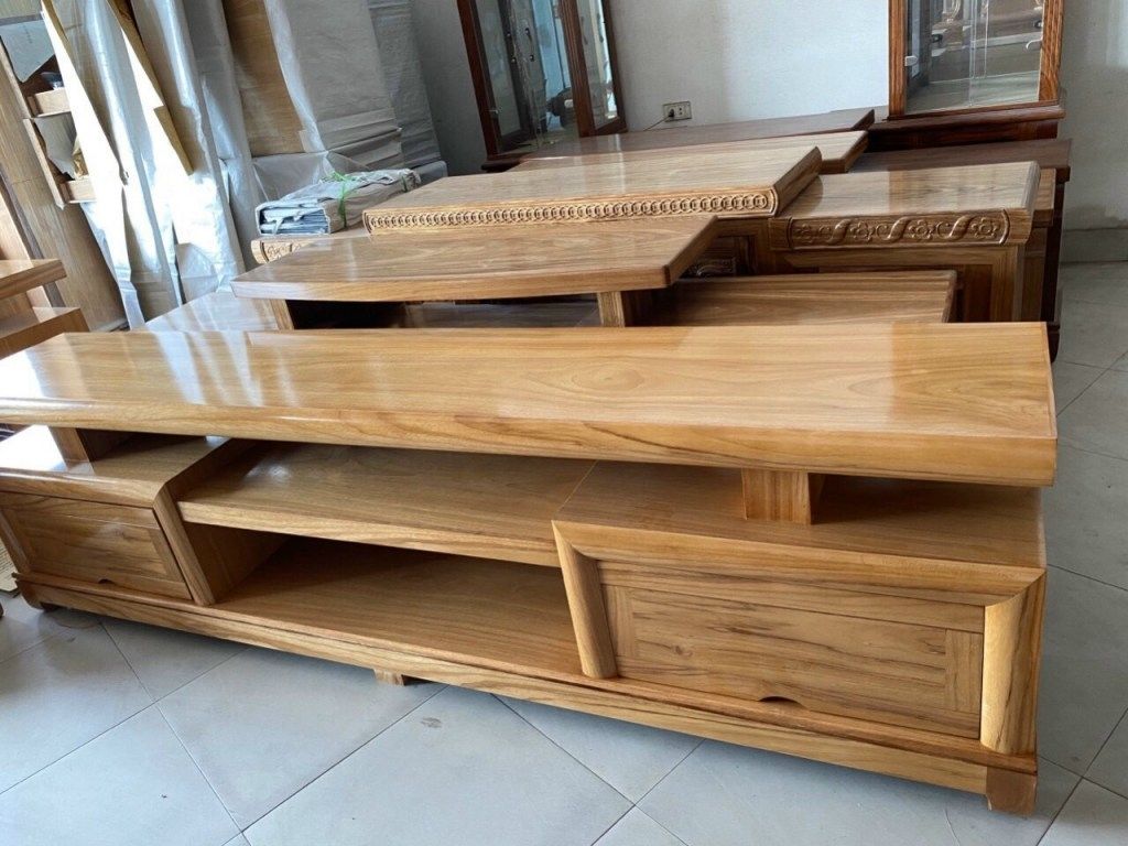 Lựa chọn kích thước kệ tivi nguyên khối phù hợp không gian nhà