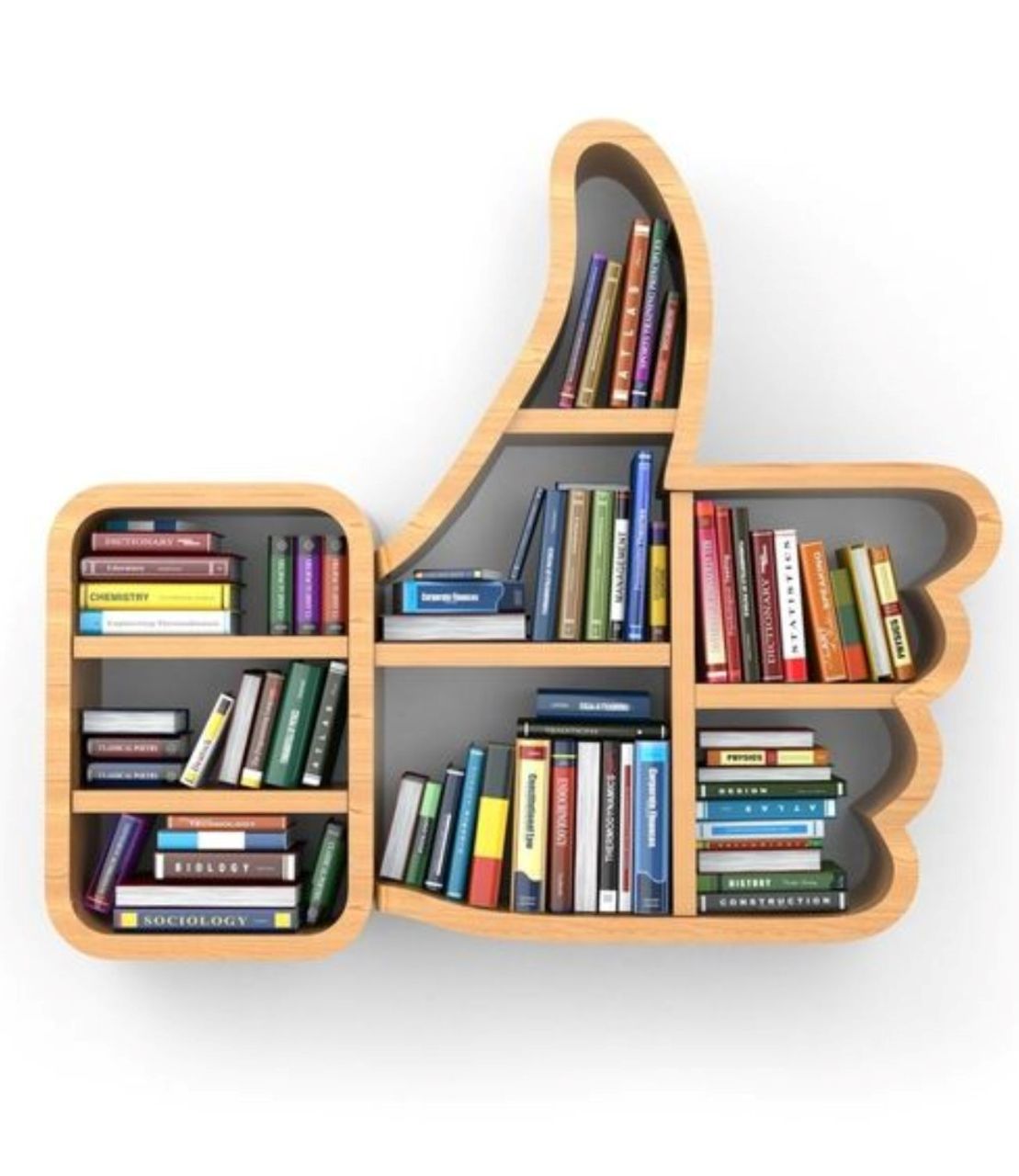 Cách 17: Giá kệ sách trang trí hình nút like