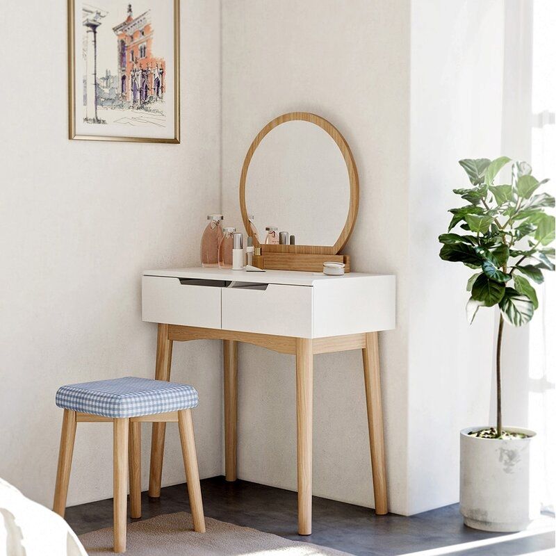 Thiết kế bàn trang điểm nhựa kết hợp gỗ công nghiệp