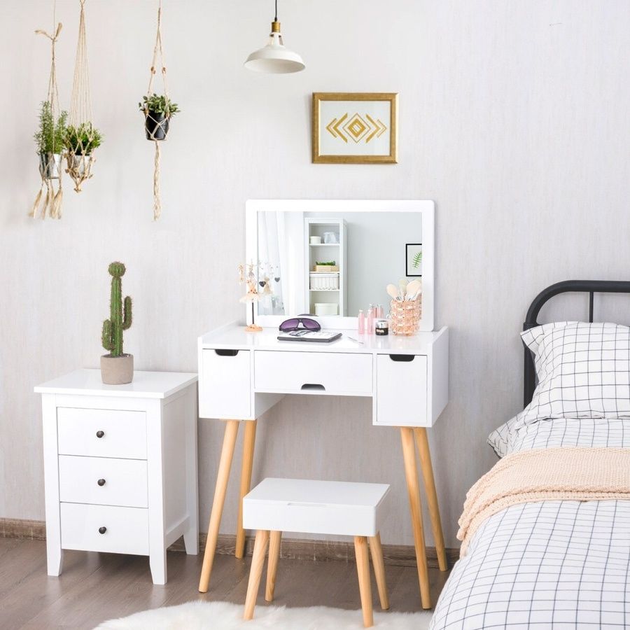 Bàn trang điểm nhựa thiết kế nhỏ gọn tối ưu đơn giản