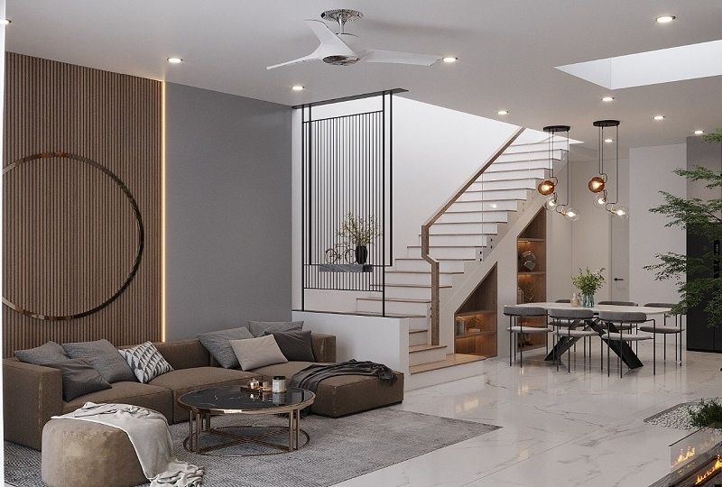 Màu sắc, kích thước và vị trí đặt là những yếu tố mà gia chủ cần quan tâm trước khi lựa chọn vách ngăn cầu thang