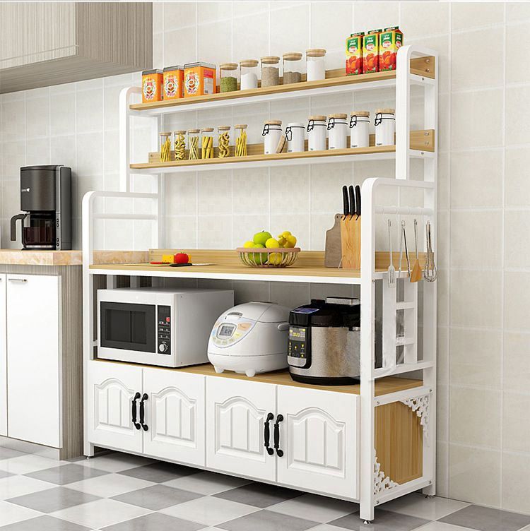 Kệ để đồ nhà bếp đa năng 5 tầng màu trắng quý phái