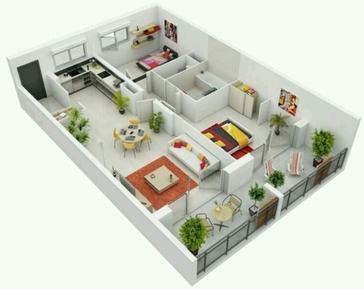 Mẫu phòng ngủ kết hợp nhiều cây xanh độc đáo
