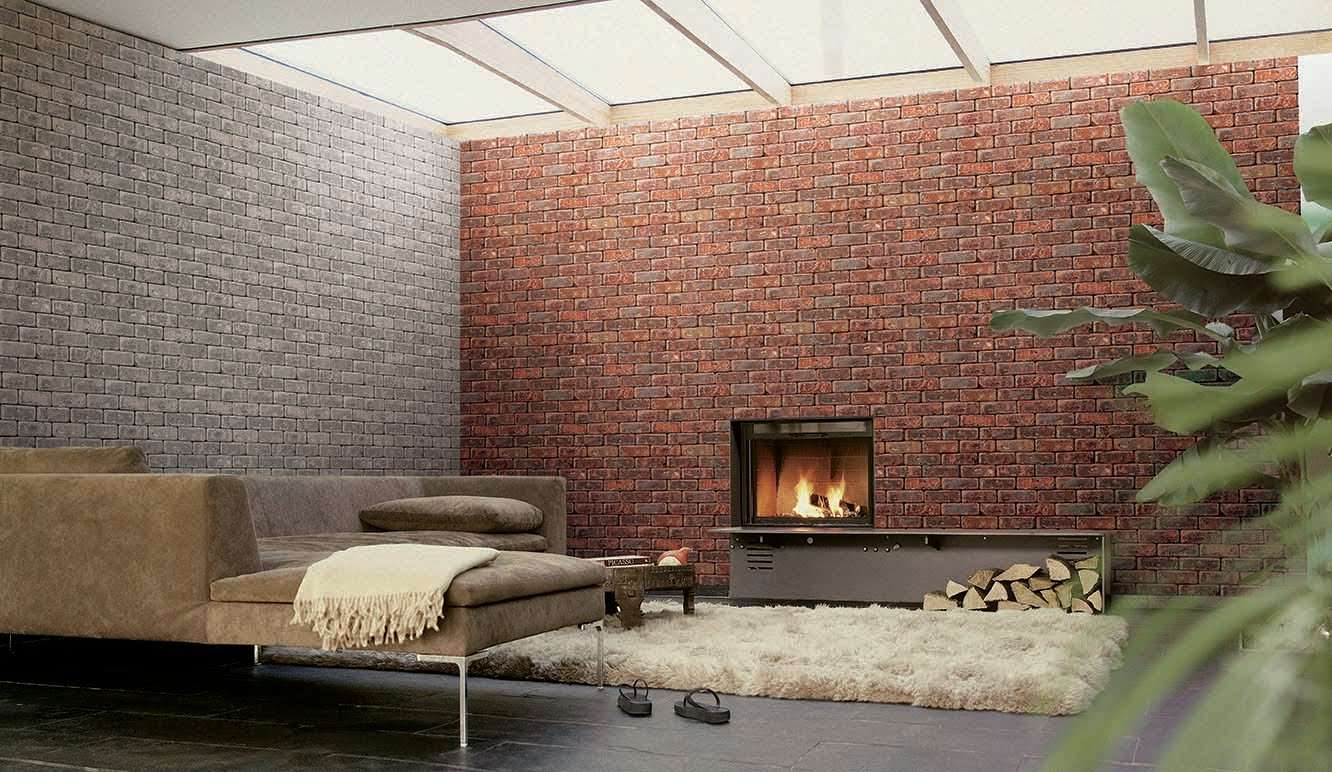 Mẫu giấy dán tường giả gạch phù hợp từng không gian riêng