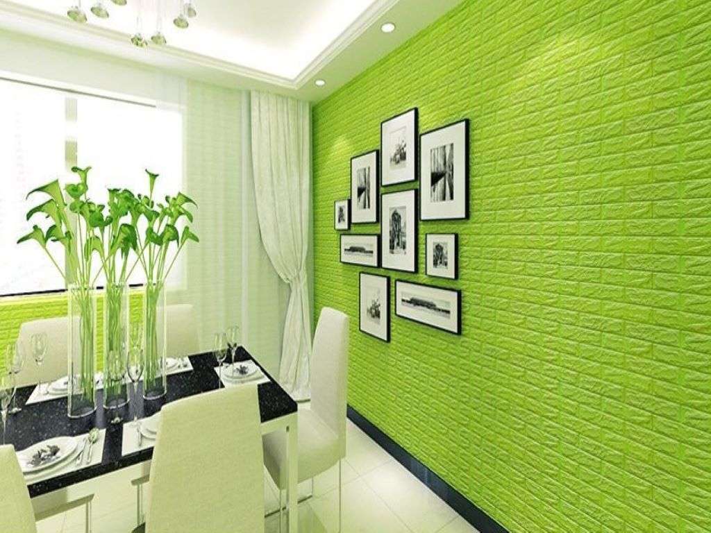 Mẫu giấy dán tường giả gạch bằng chất liệu xốp