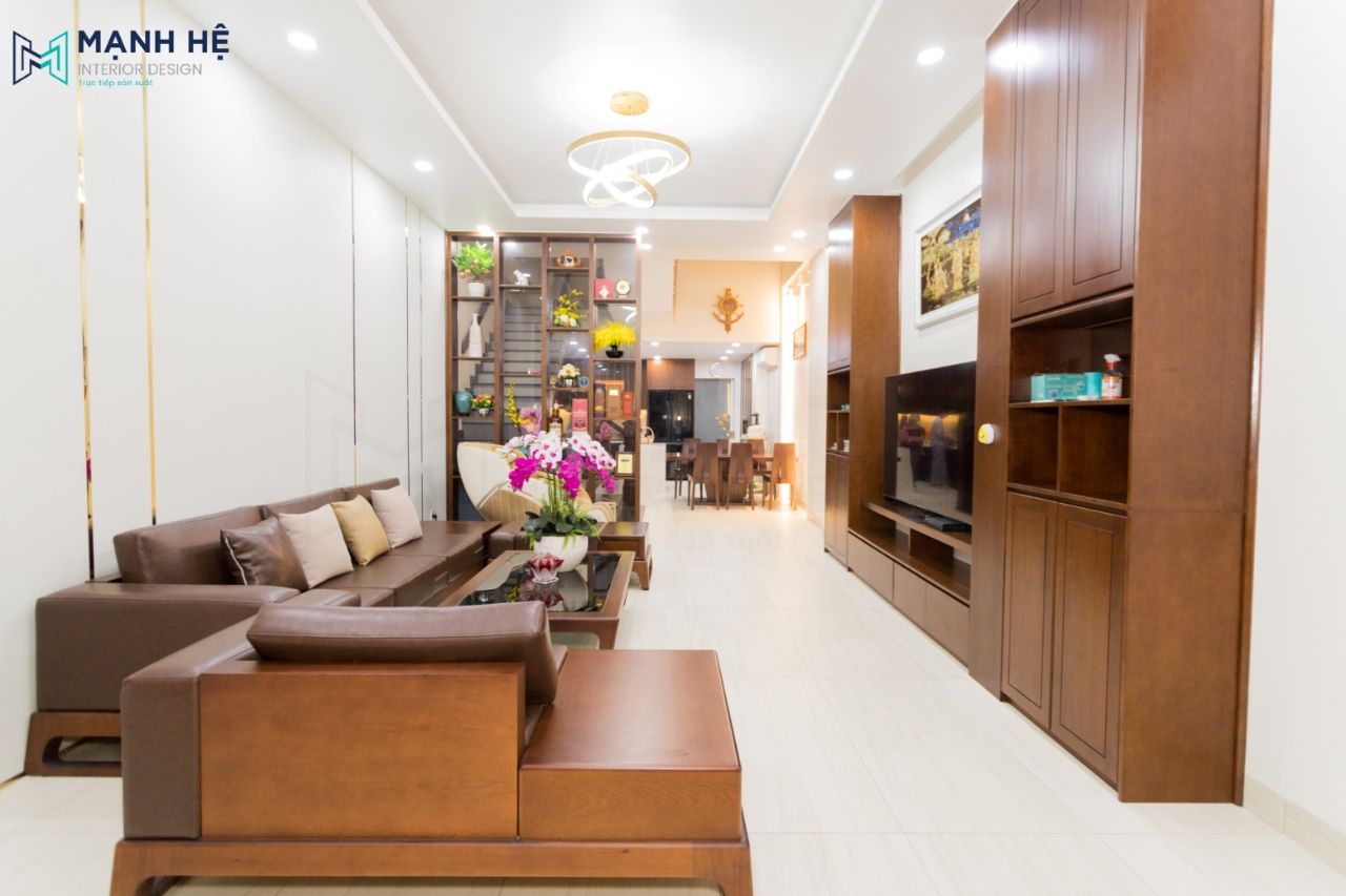 Không gian phòng khách theo chiều sâu