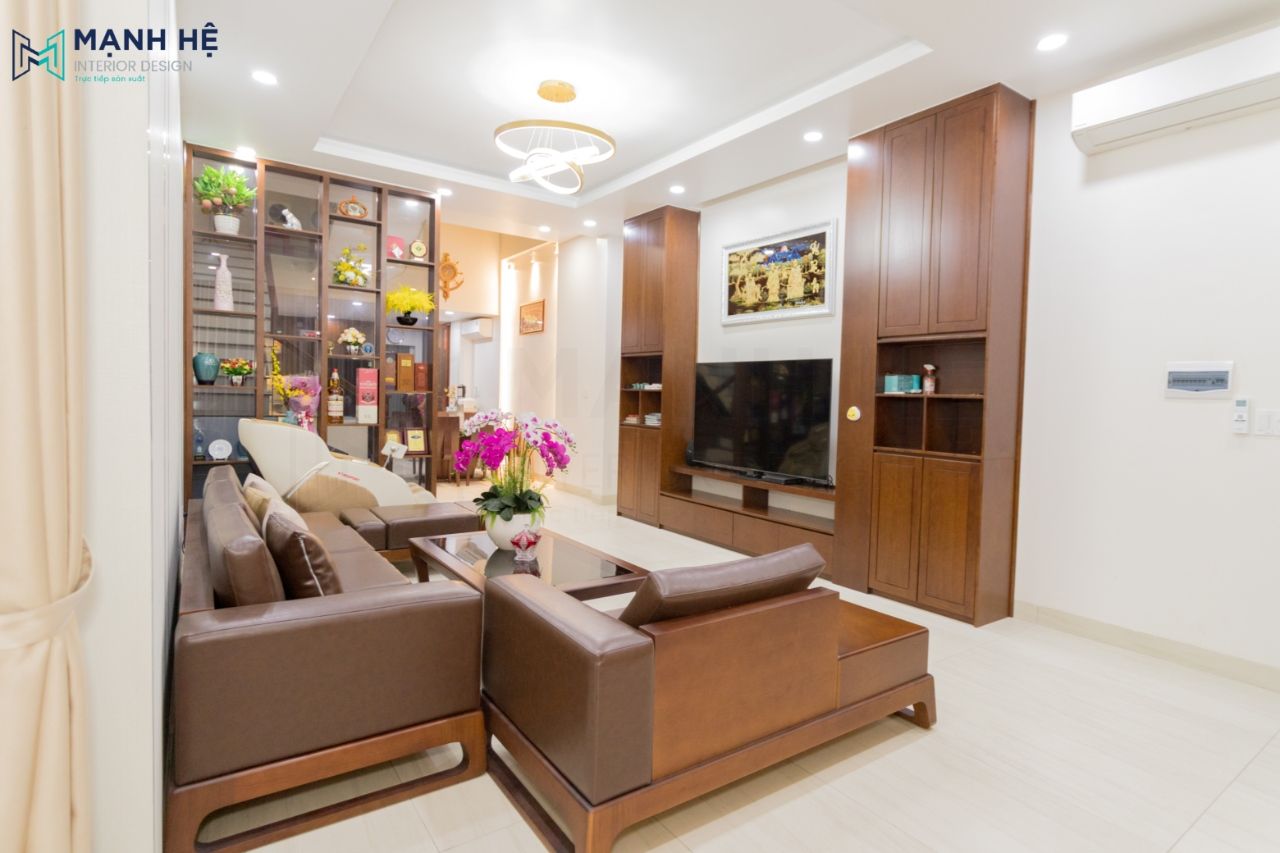 Tổng quan không gian phòng khách nhà phố