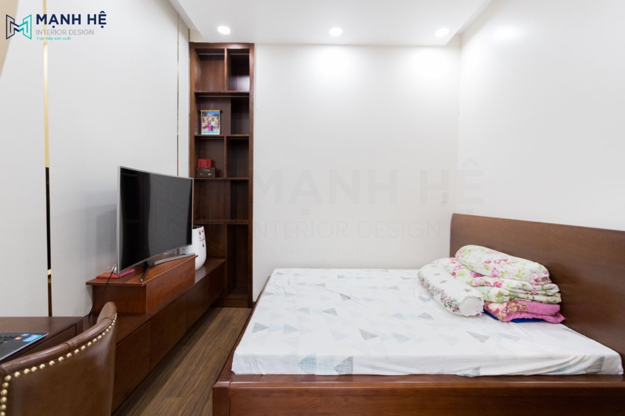 Nội thất gỗ tự nhiên cho phòng ngủ thêm sang trọng, thể hiện đẳng cấp của gia chủ