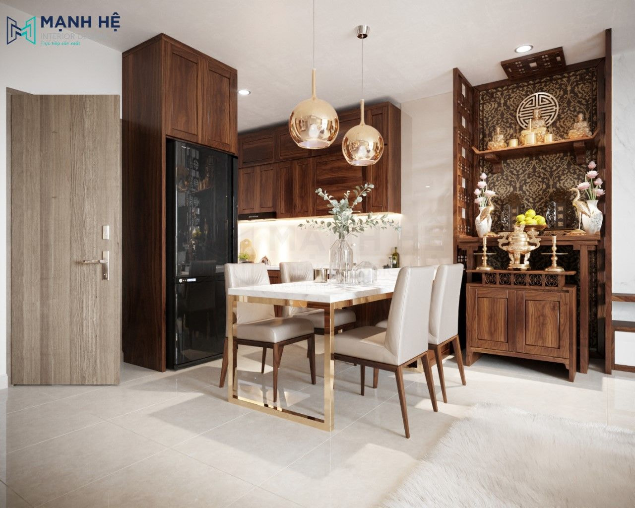 Chọn tông màu hợp lý, đồng nhất cho nội thất cả căn hộ