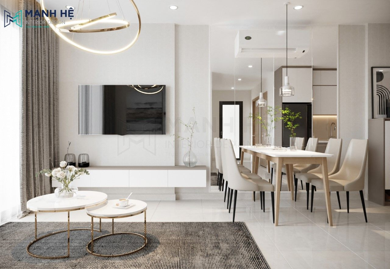 Không sử dụng vách ngăn tường phân chia không gian