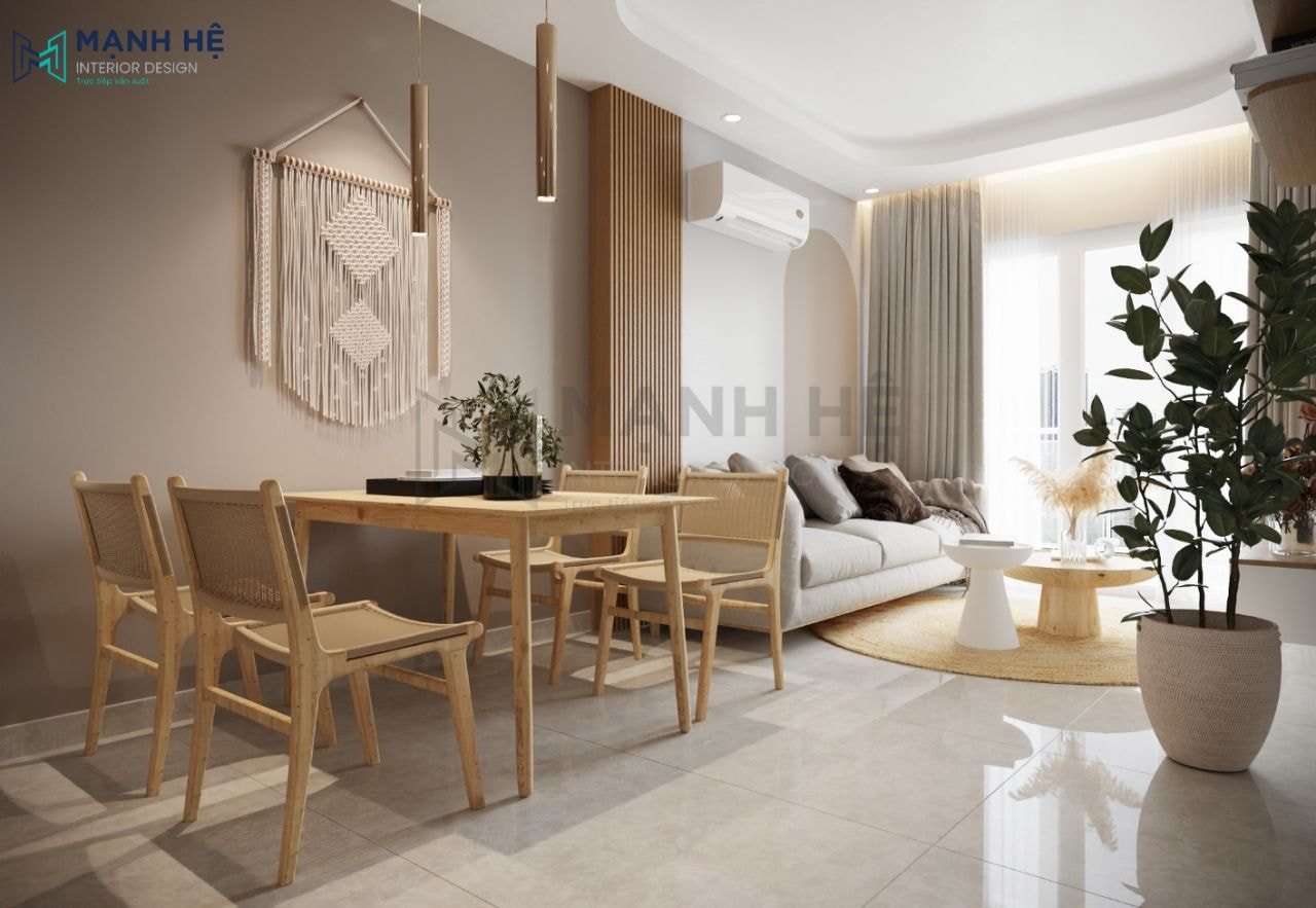 Sử dụng hệ rèm cửa 2 lớp tối ưu ánh sáng tự nhiên mỗi thời điếm khác nhau trong ngày cho gia chủ thêm thoải mái hơn