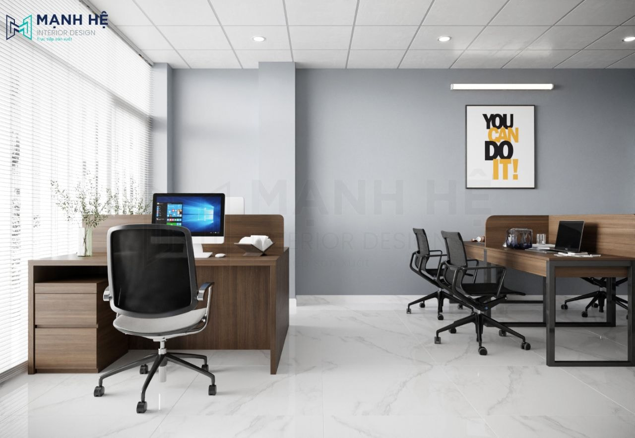 Thiết kế bàn làm việc có hộc kéo tiện dụng