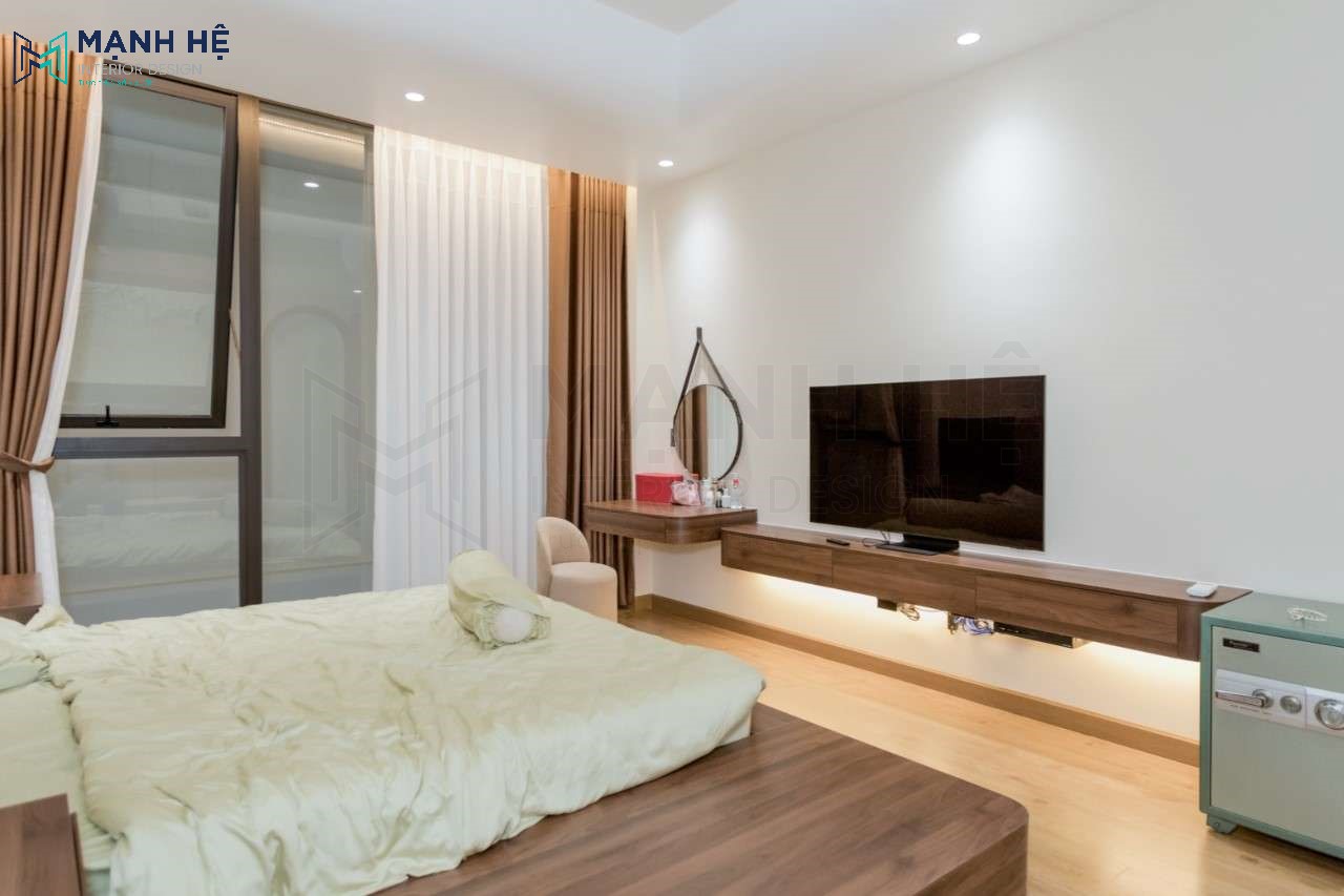 Tủ tivi và bàn trang điểm treo tường hiện đại, tiết kiệm diện tích