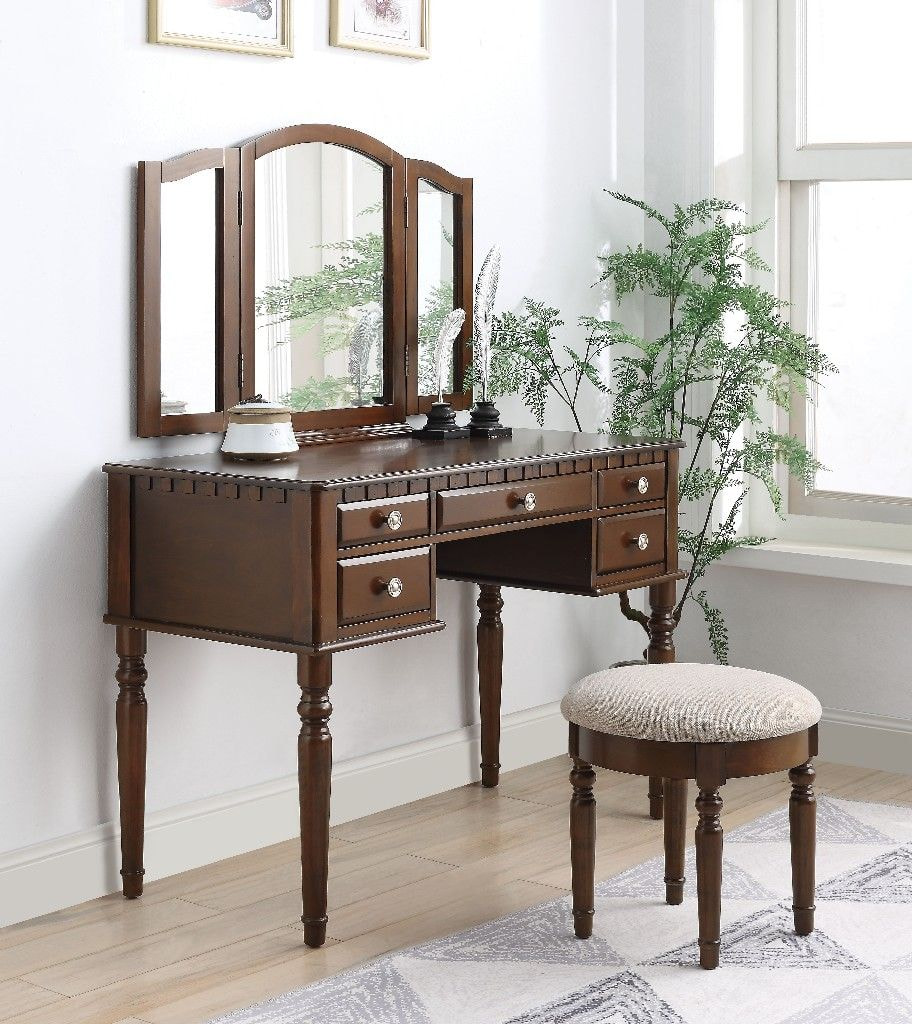 Bàn trang điểm gỗ Xoan đào phong cách cổ điển sang trọng