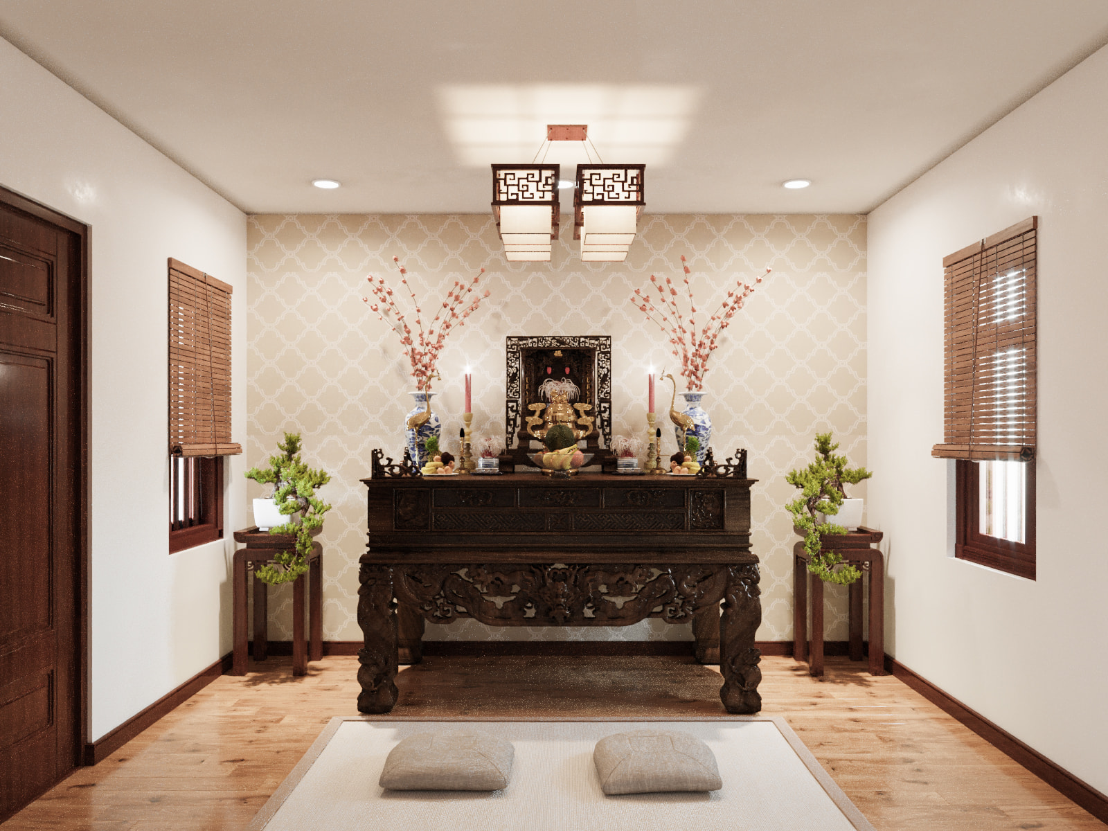 Bảo quản giấy dán tường phòng thờ tốt giúp giữ mãi vẻ đẹp và độ bền của sản phẩm