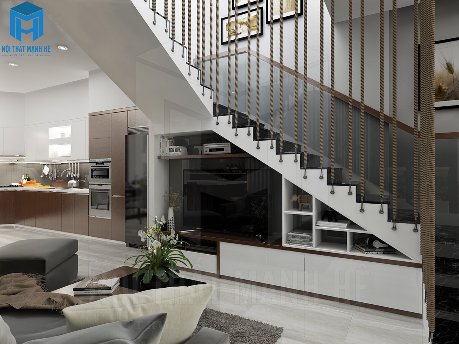thiết kế nội thất nhà phố phòng khách