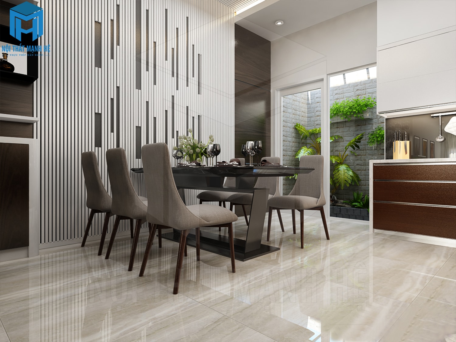 thiết kế nội thất phòng ăn