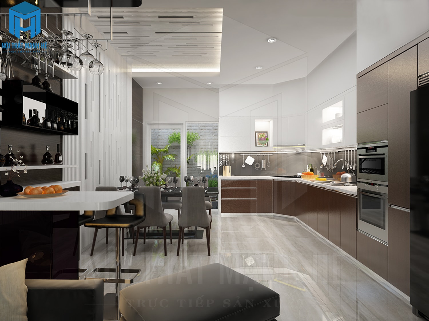 thiết kế nội thất phòng bếp và ăn