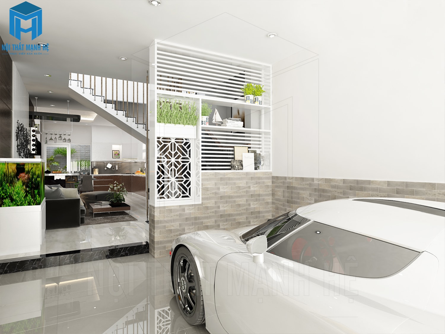 thiết kế nội thất nhà phố phòng khách