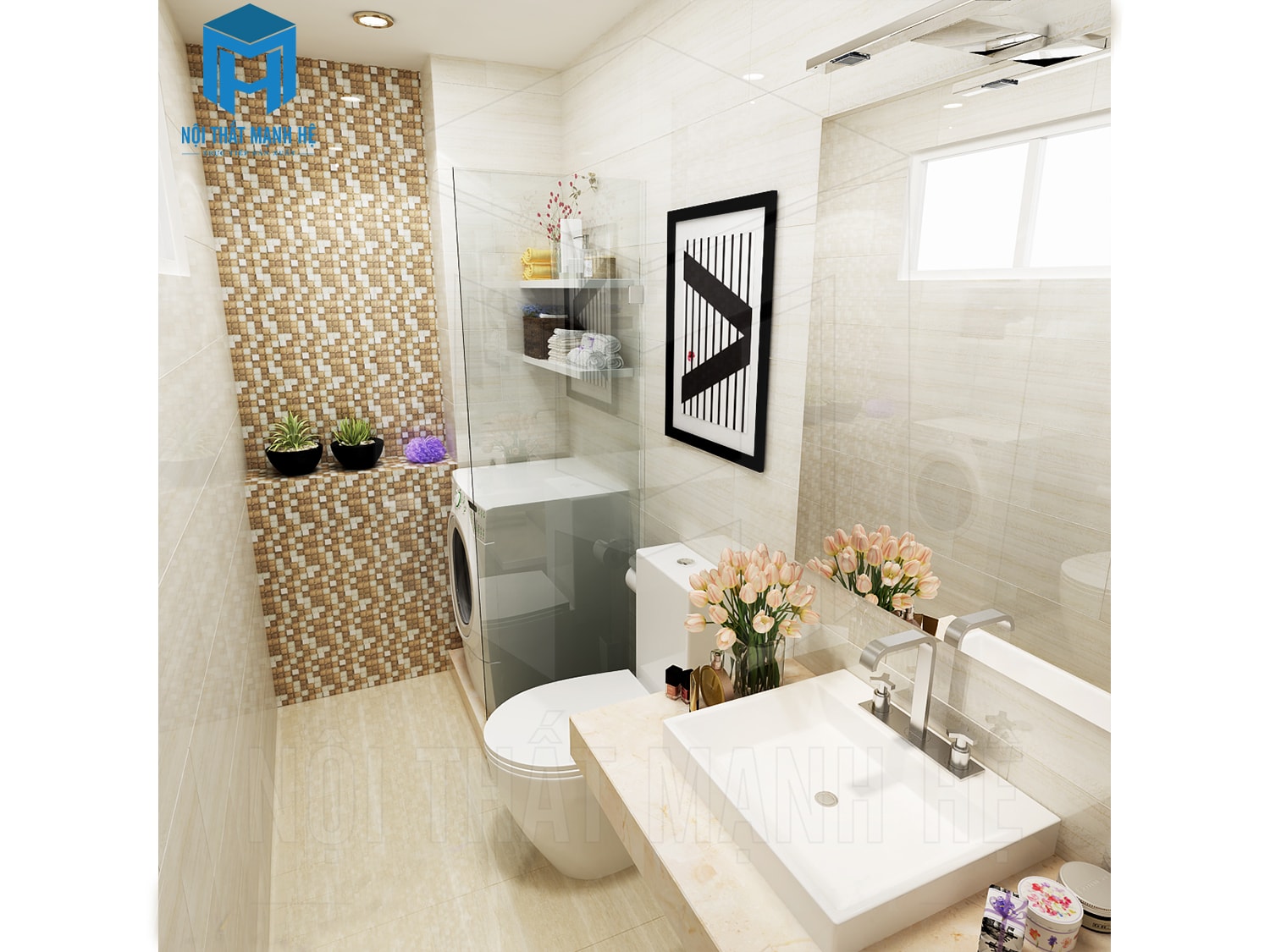 thiết kế nội thất nhà WC
