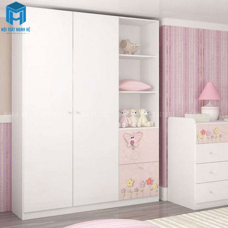 Tủ treo tường nhựa cho các bé có ngăn treo sinh động và bắt mắt
