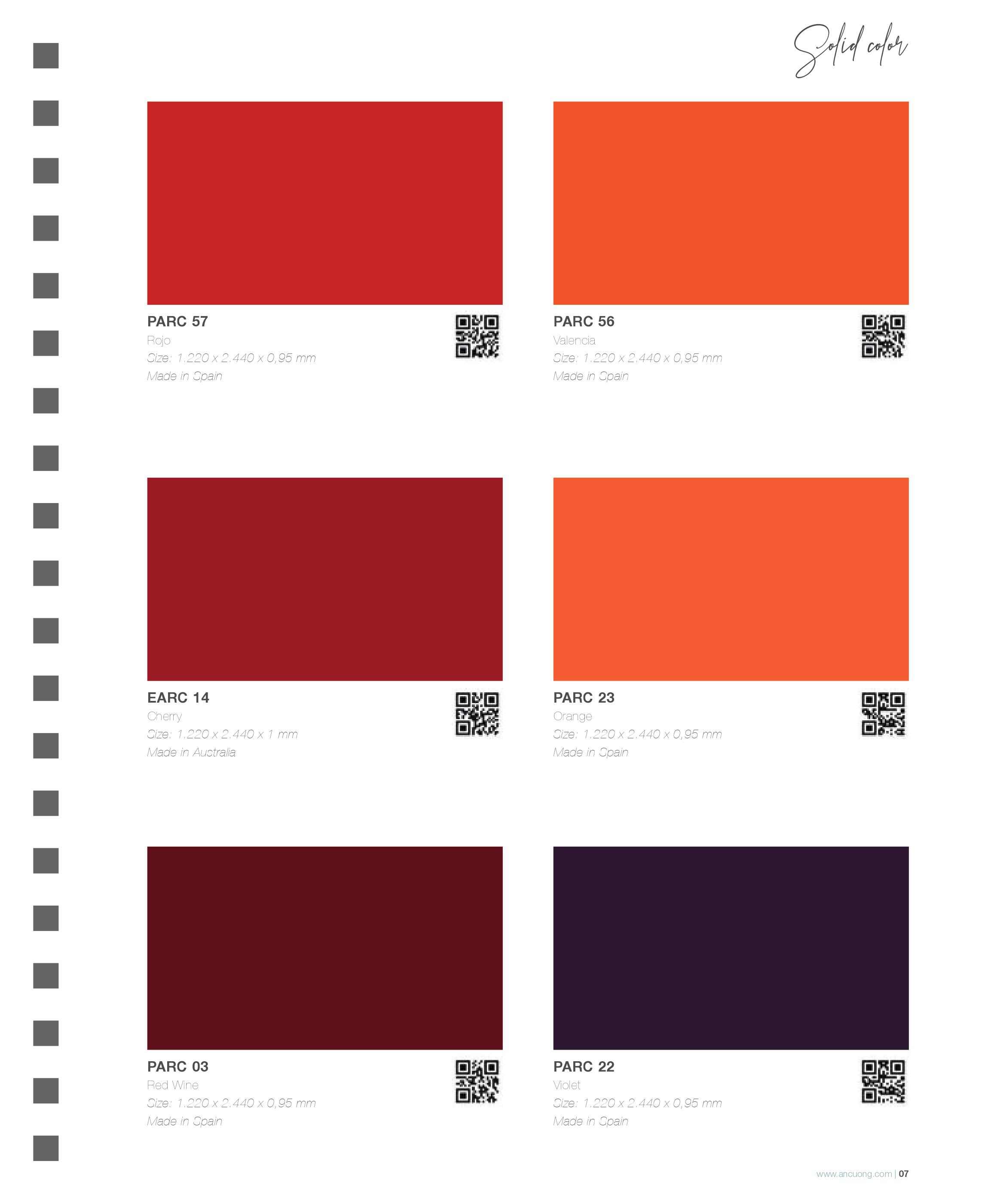 Acrylic là gì? Catalogue mã màu Acrylic phủ ván MDF MFC An Cường