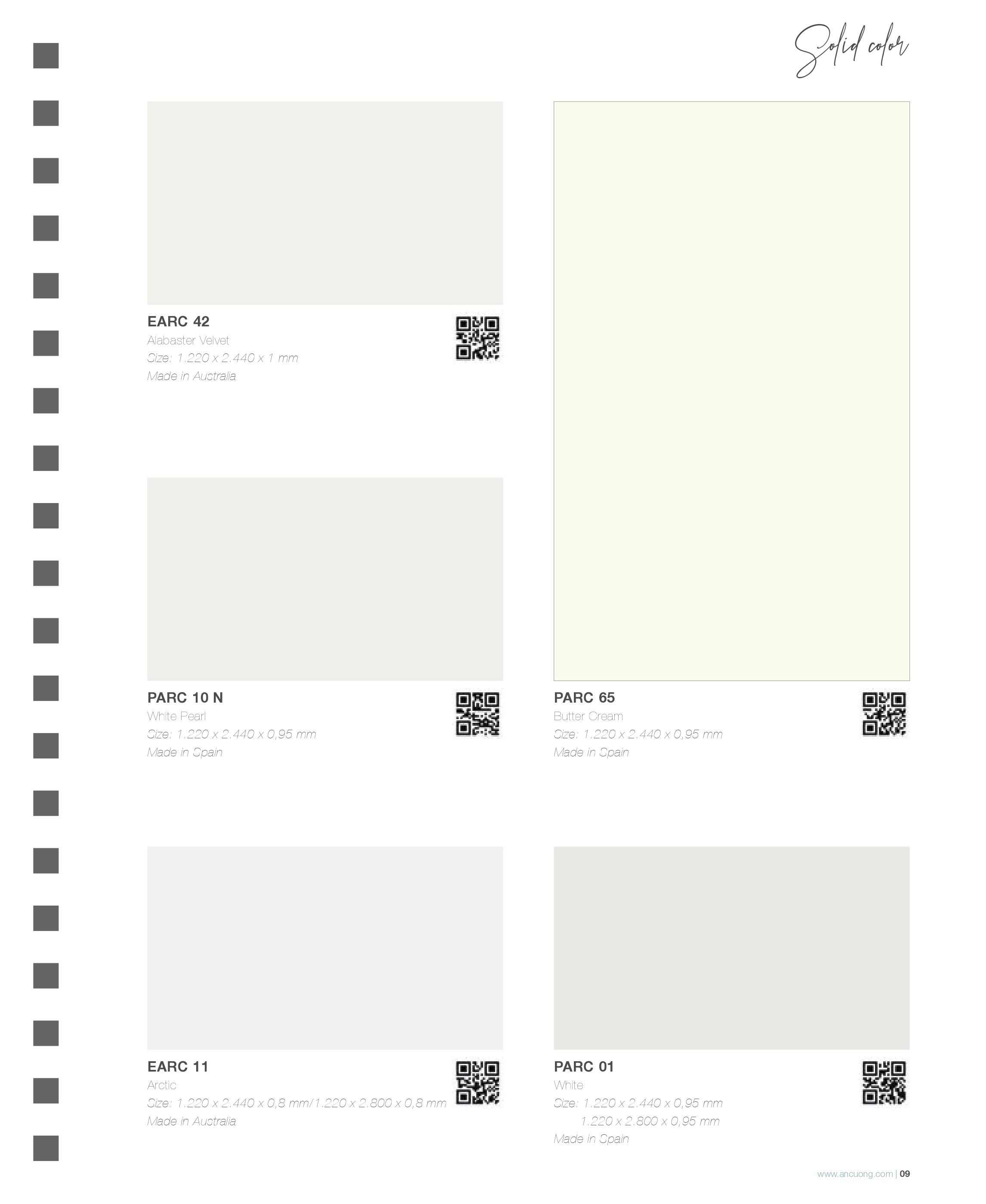 Acrylic là gì? Catalogue mã màu Acrylic phủ ván MDF MFC An Cường