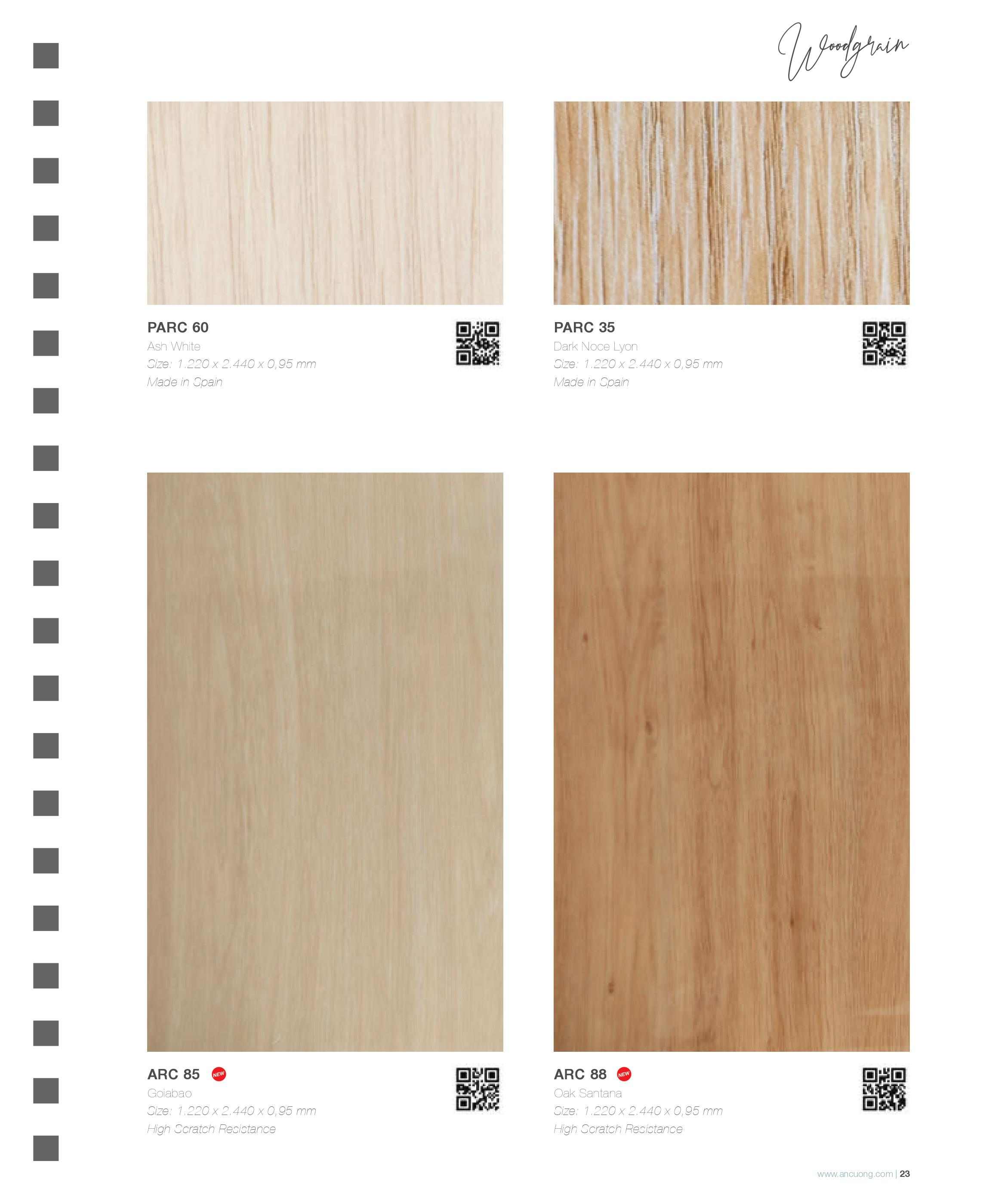 Acrylic là gì? Catalogue mã màu Acrylic phủ ván MDF MFC An Cường