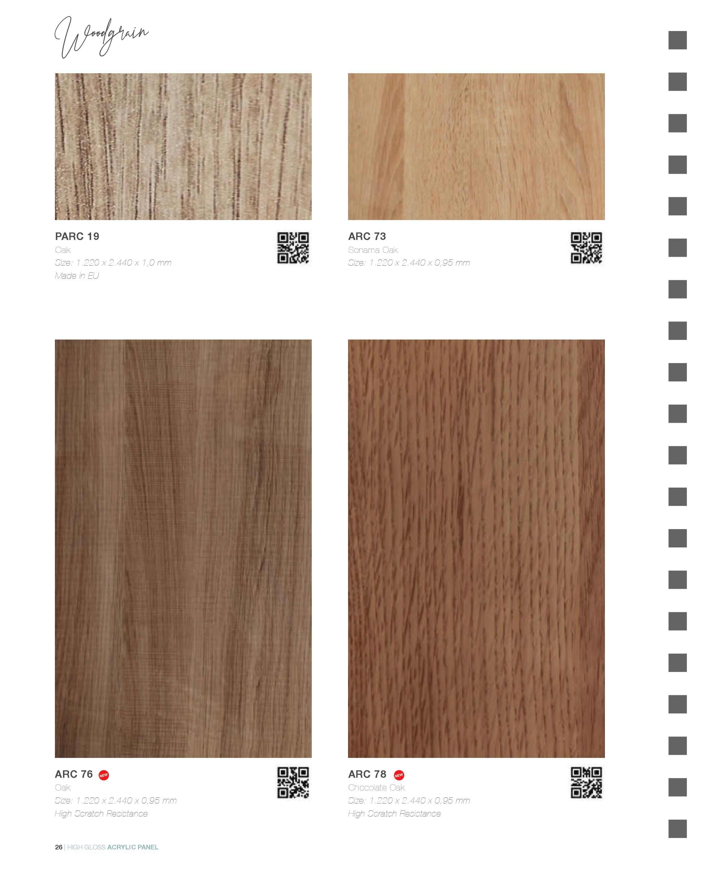Acrylic là gì? Catalogue mã màu Acrylic phủ ván MDF MFC An Cường