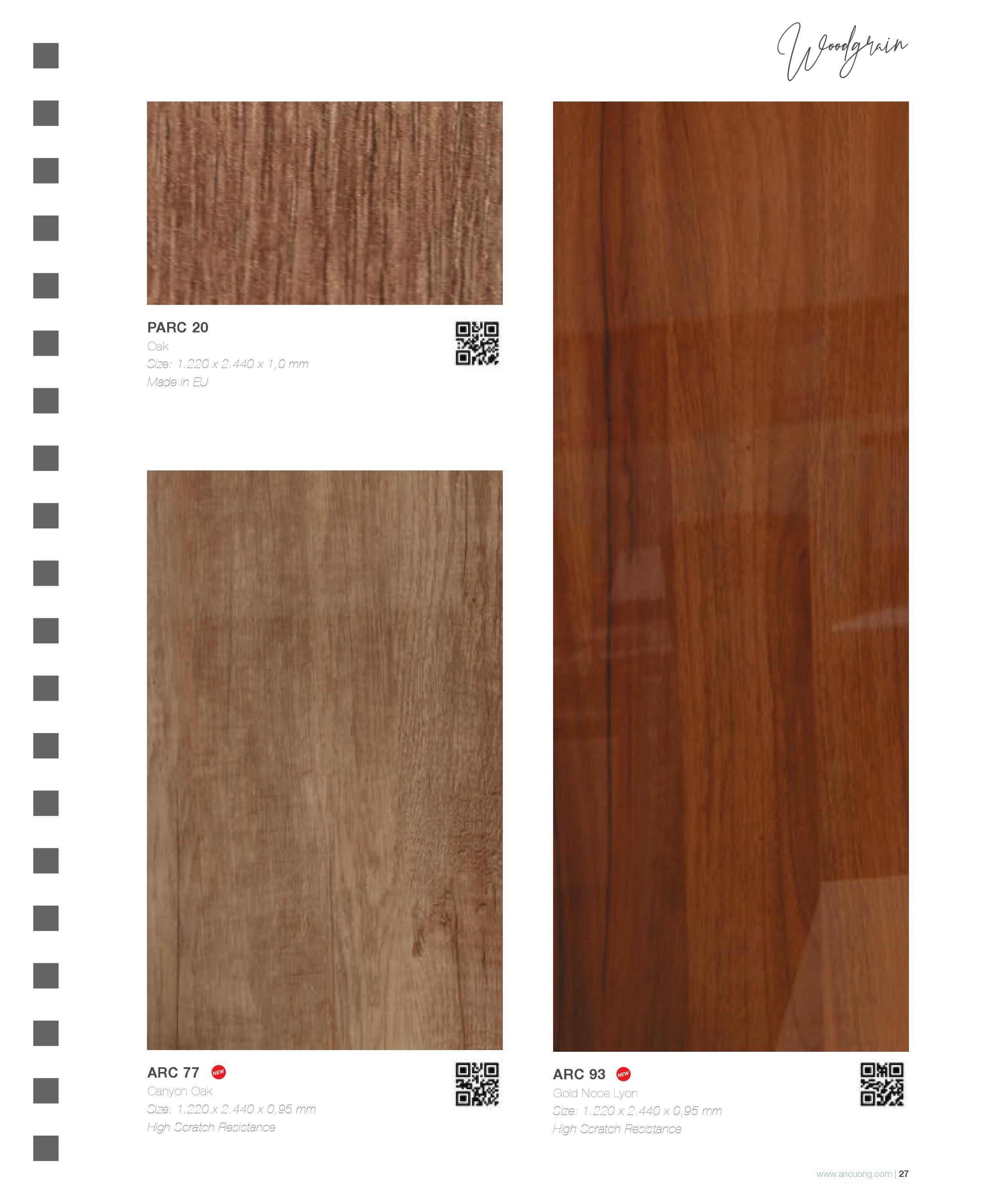 Acrylic là gì? Catalogue mã màu Acrylic phủ ván MDF MFC An Cường