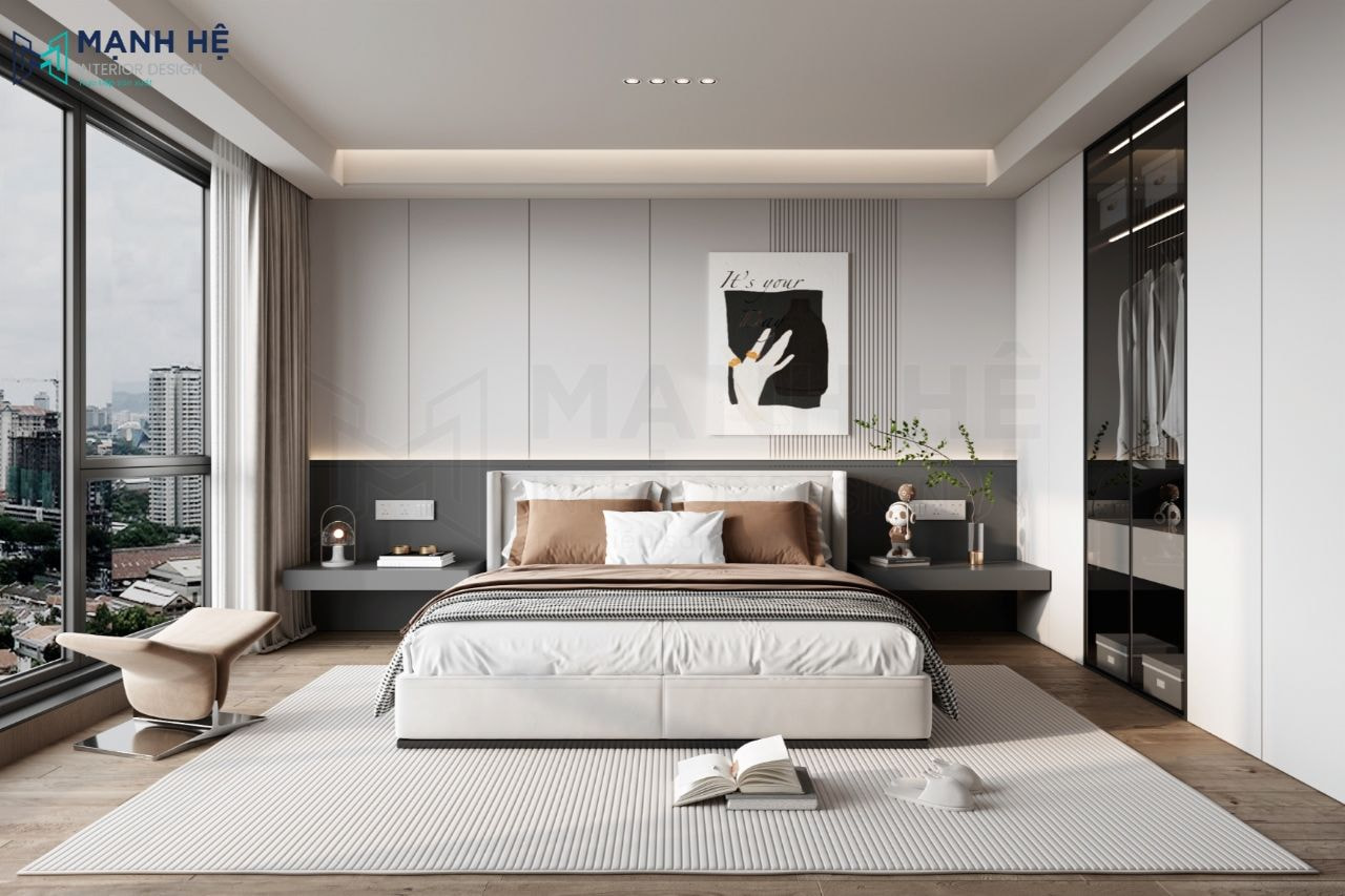 Nội thất phòng ngủ 01 đủ đầy tiện nghi phục vụ nhu cầu sinh hoạt của gia chủ