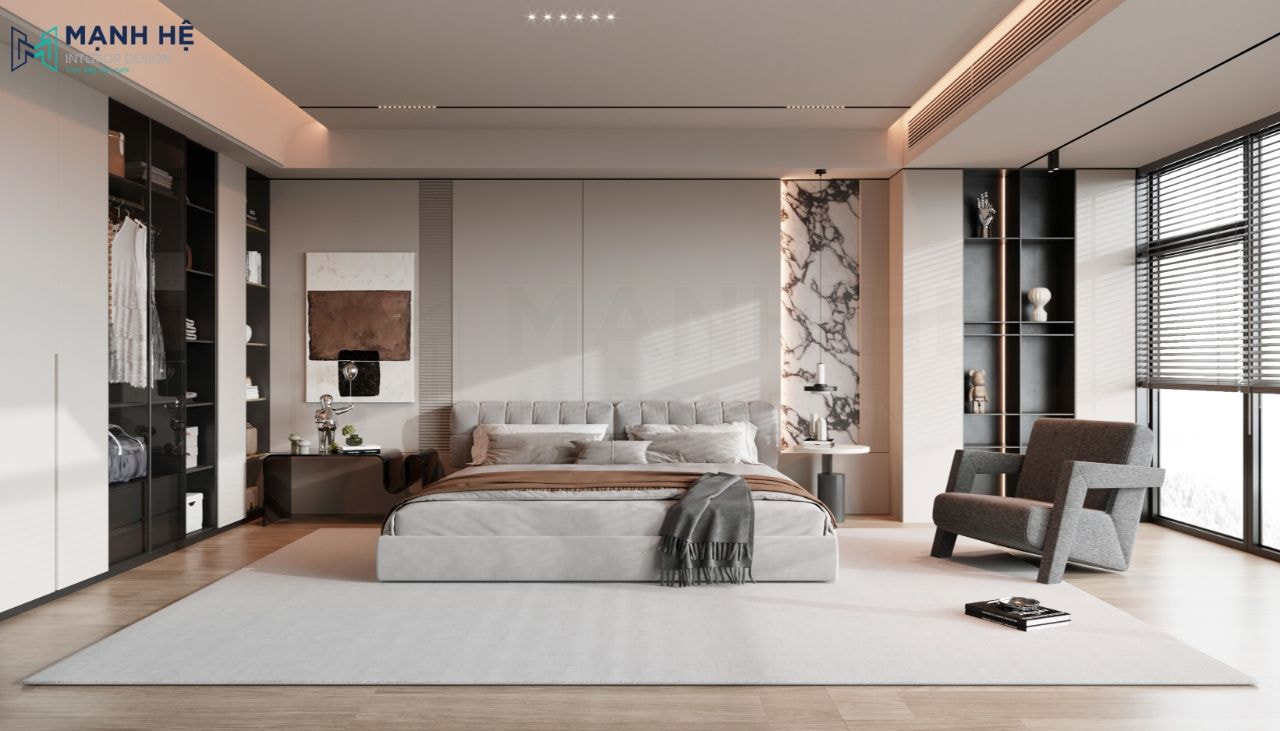 Tổng quan phòng ngủ 35m2 rộng lớn