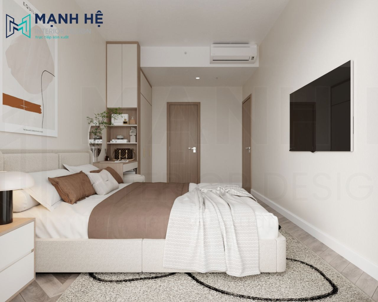 Bàn trang điểm nối liền tủ quần áo