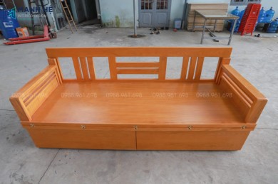 Bộ ghế sofa gỗ gấp thành giường giao cho anh Hưng – Bình Dương