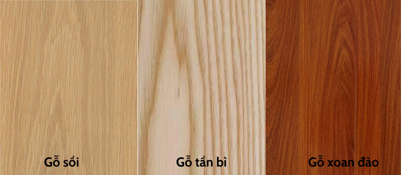 So sánh màu gỗ tần bì so với gỗ sồi và gỗ xoan đào