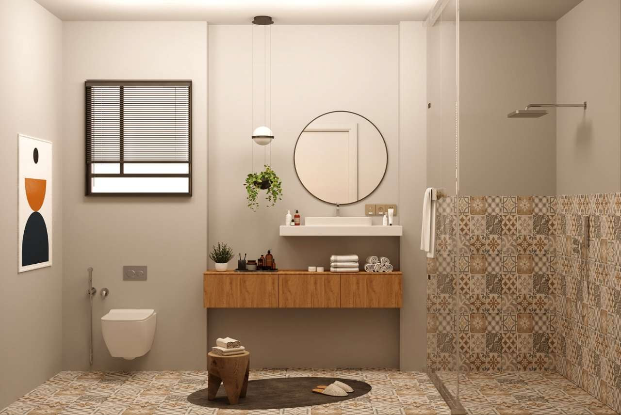 Bố trí wc trong phòng ngủ đơn giản