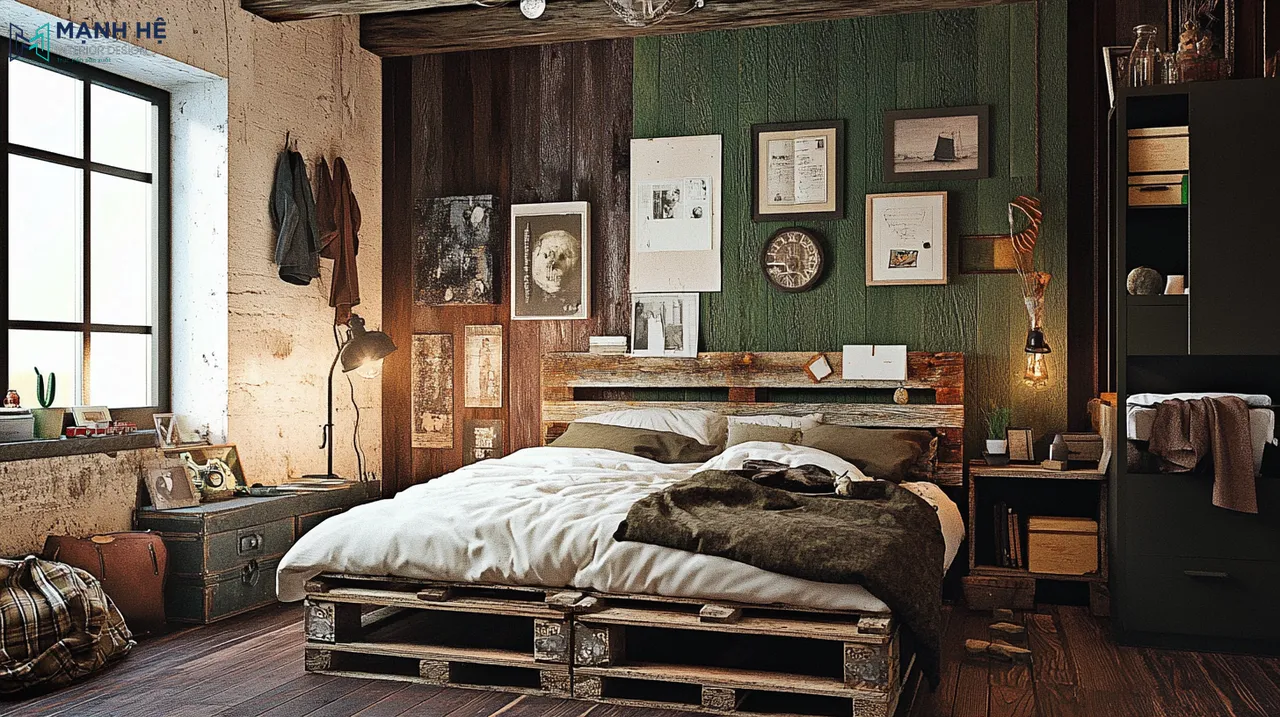 Thiết kế phòng ngủ đẹp mắt mang đậm phong cách Vintage